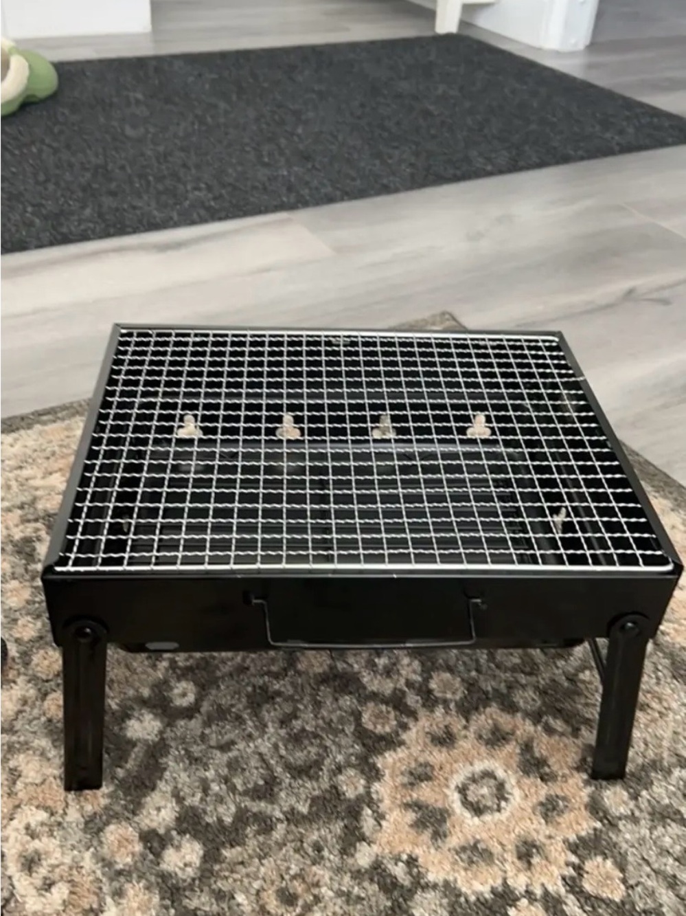 Portable Black Folding Charcoal Grill - Home Party Supplies